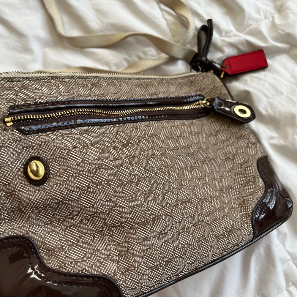 VINTAGE COACH FLAT ZIPPER CROSSBODY BAG - Picture 4 of 9